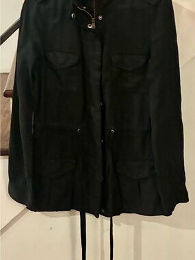 Black Elan Military-Style Field Jacket